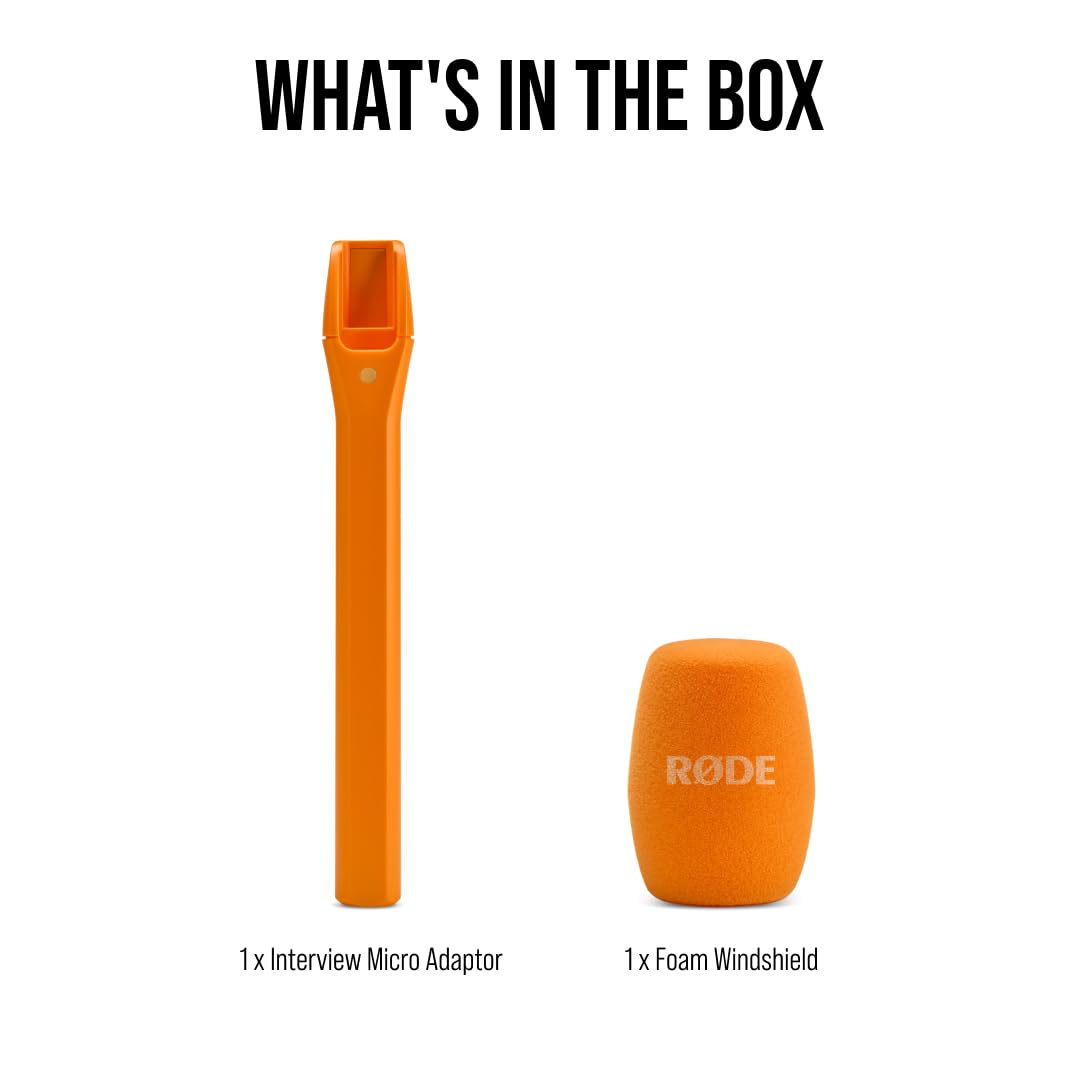 RØDE INTERVIEWMICROORA Interview Micro Handheld Adaptor, Orange