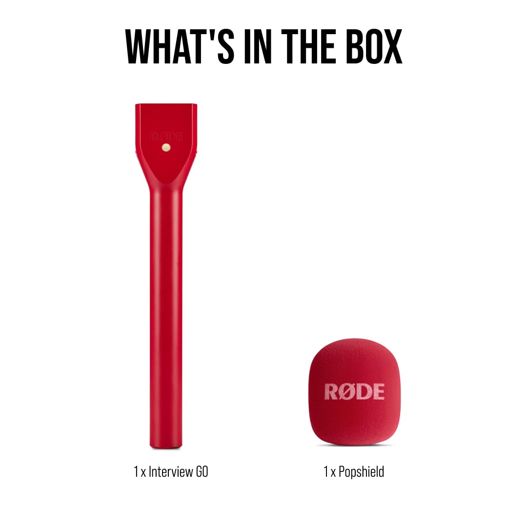 RØDE INTERVIEWGORED Interview GO Handheld Adapter, Red
