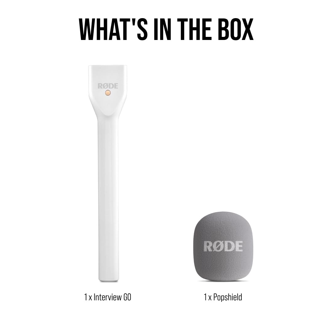 RØDE INTERVIEWGOW White Handheld Microphone Adaptor
