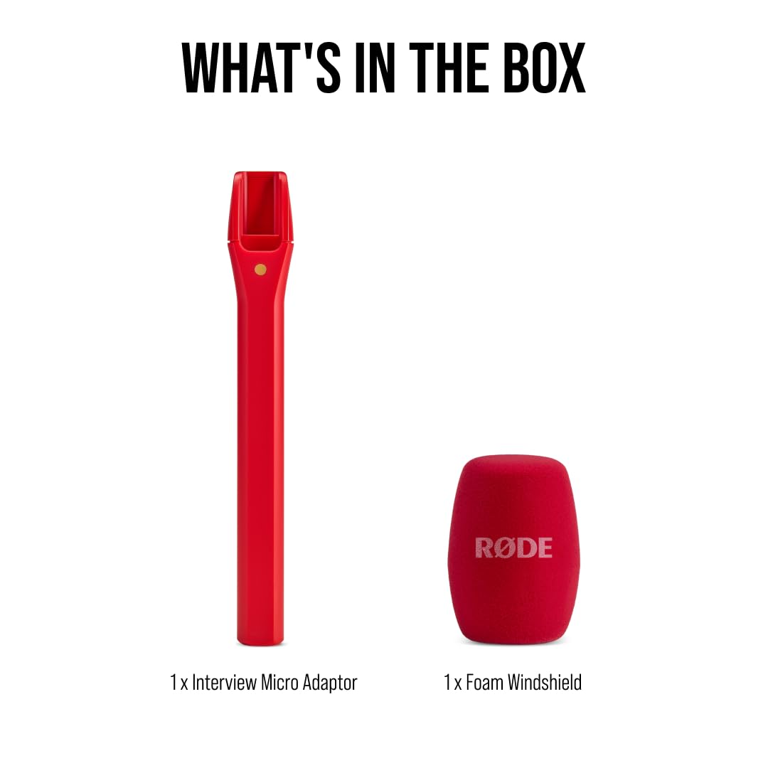 RØDE INTERVIEWMICRORED Red Handheld Adaptor for Wireless Micro