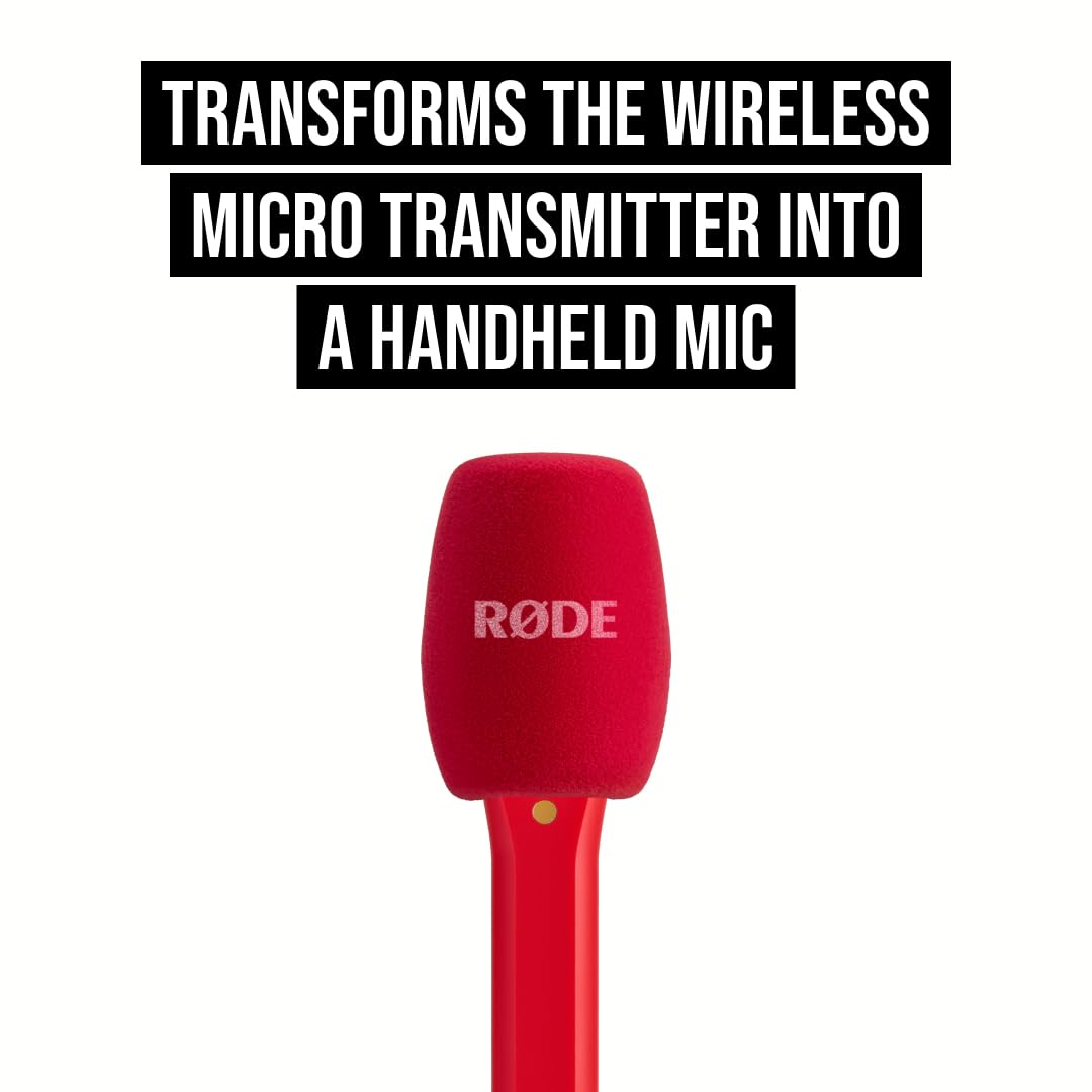 RØDE INTERVIEWMICRORED Red Handheld Adaptor for Wireless Micro