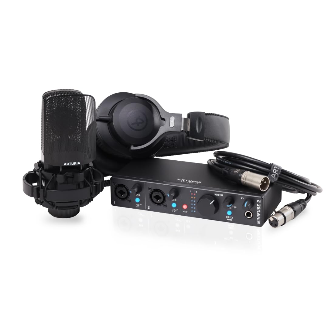 Arturia MINIFUSE REC PACK (BLACK) Recording Bundle