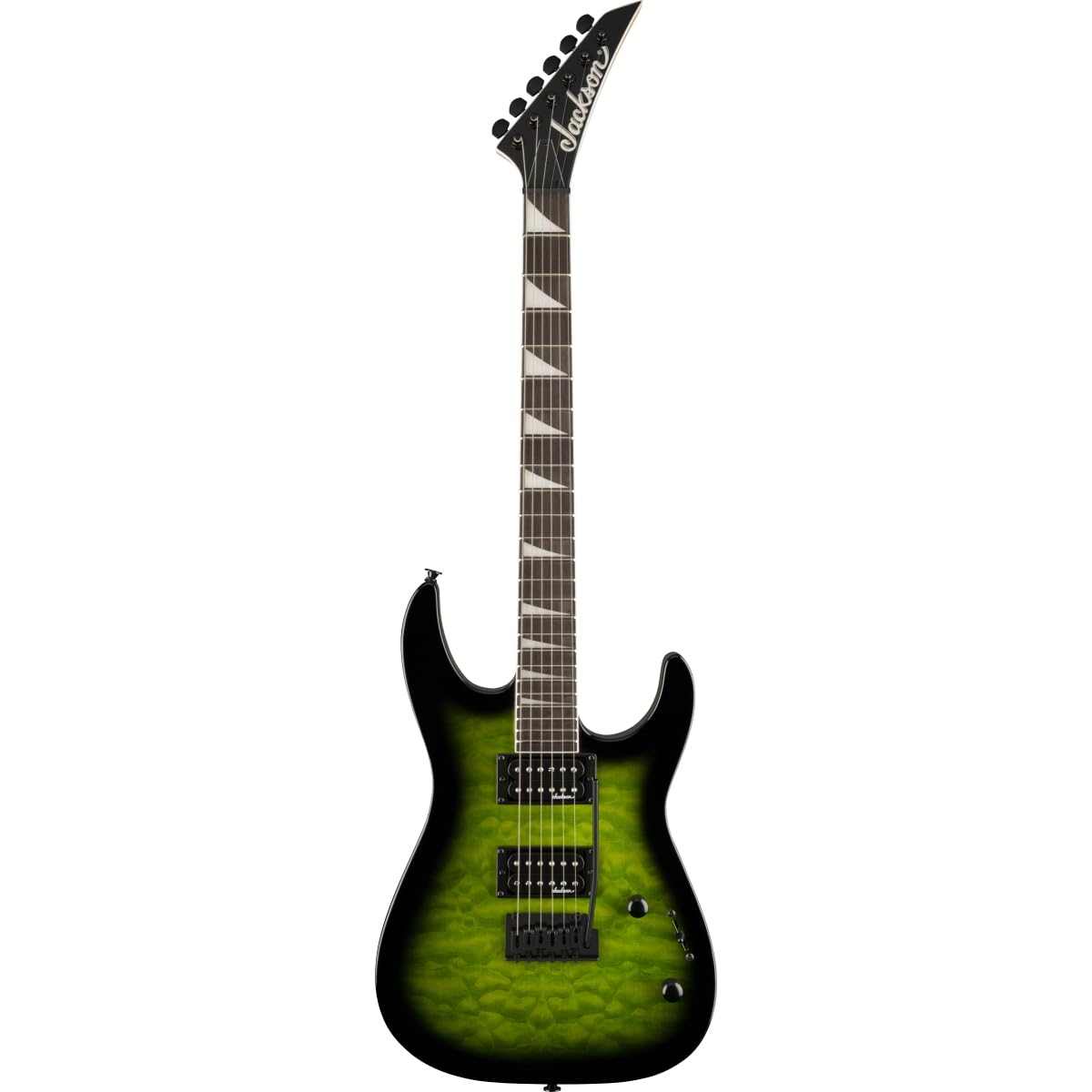 Jackson JS20 DKQ 2PT Electric Guitar, Transparent Green Burst