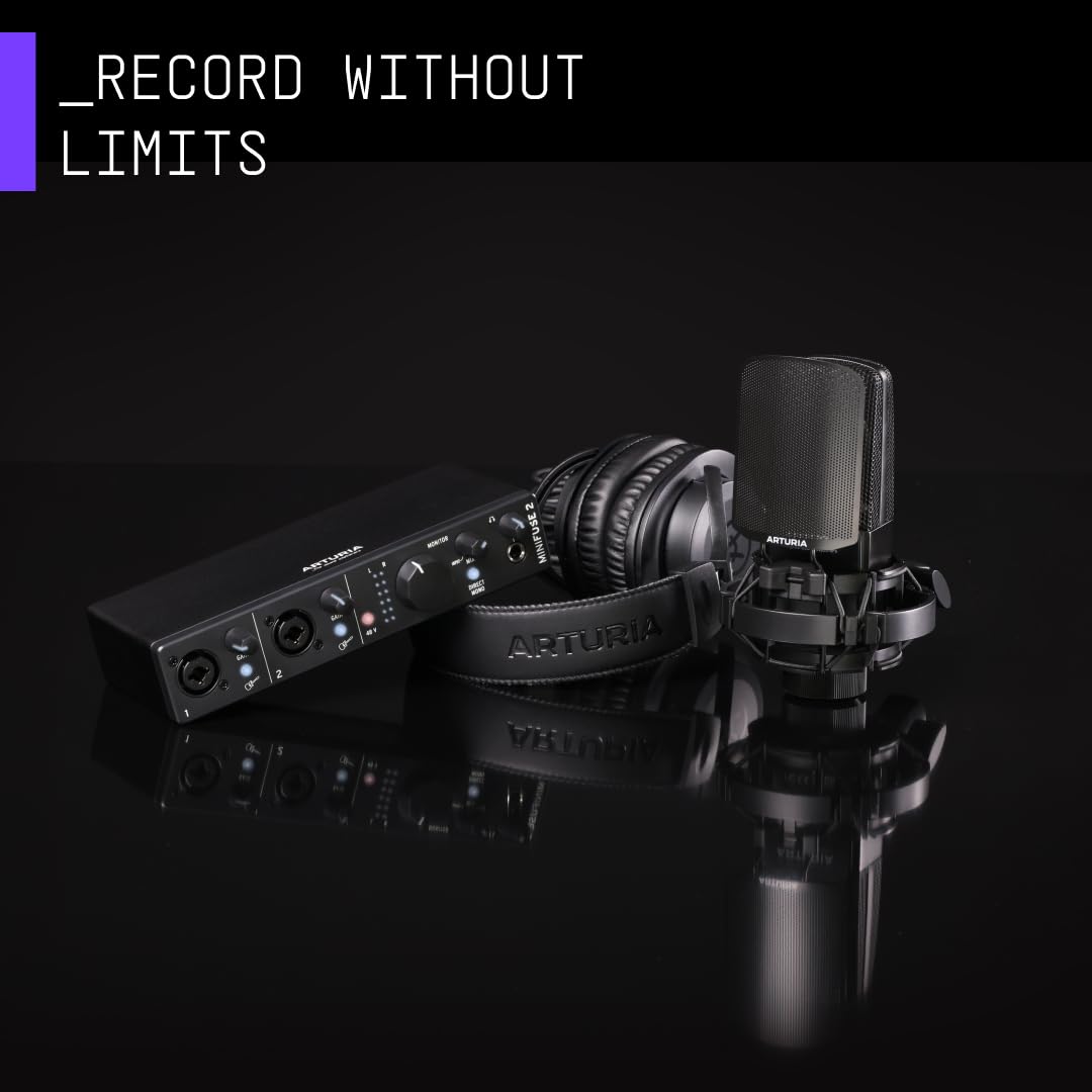 Arturia MINIFUSE REC PACK (BLACK) Recording Bundle