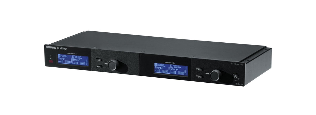 Shure SLXD4QDAN+=-G57 Quad Dante Wireless Receiver