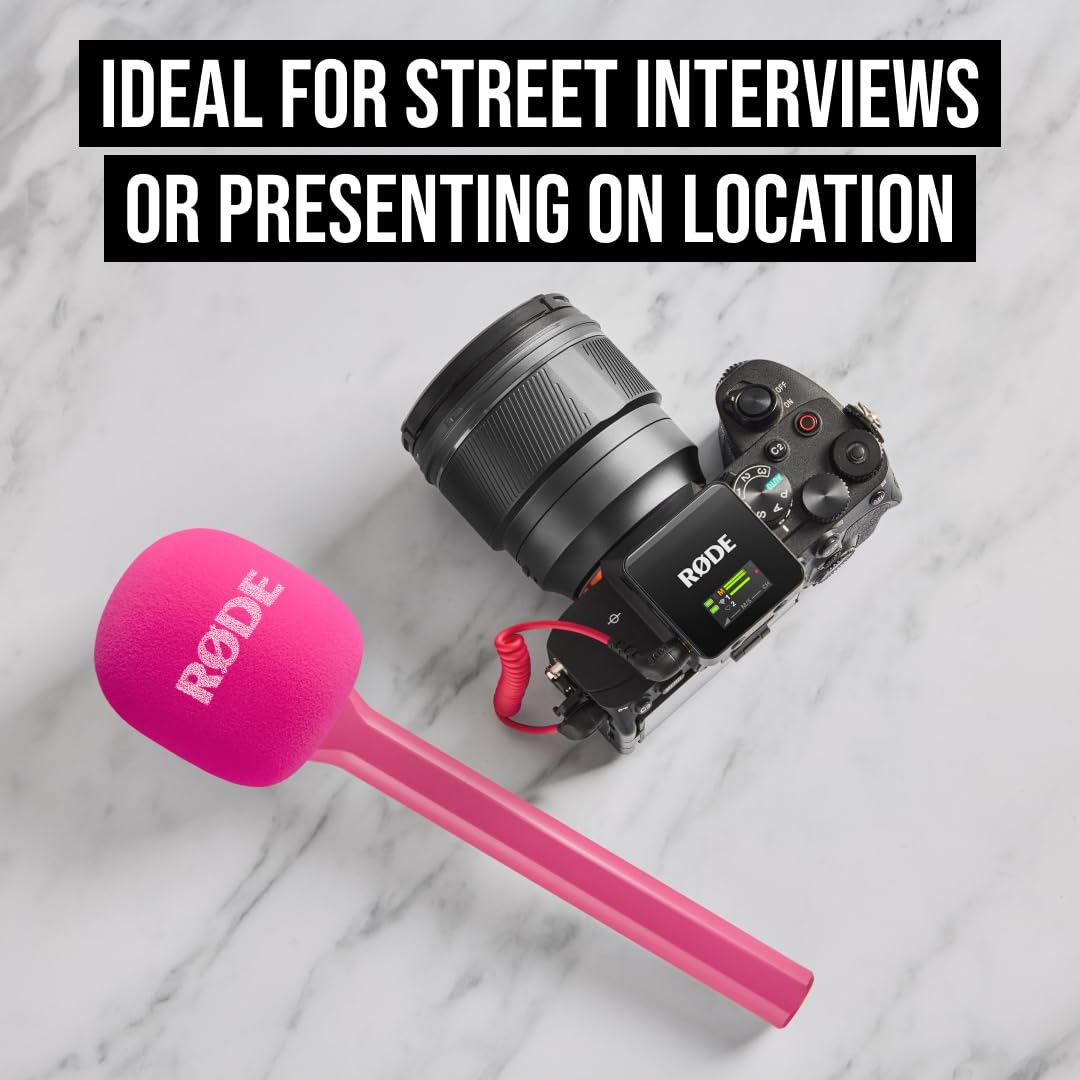 RØDE INTERVIEWGOPIN Pink Handheld Adapter for Wireless Mics
