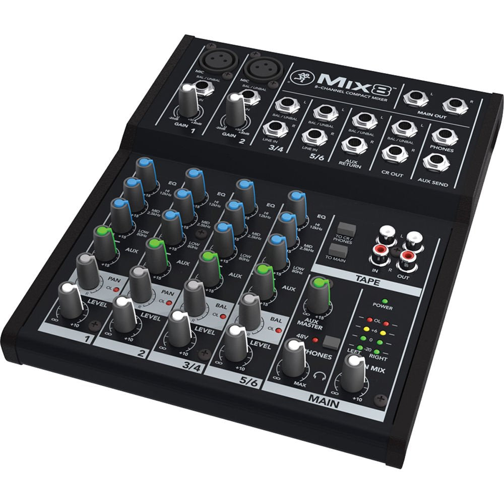 Mackie Mix8 8-Channel Compact Analog Mixer