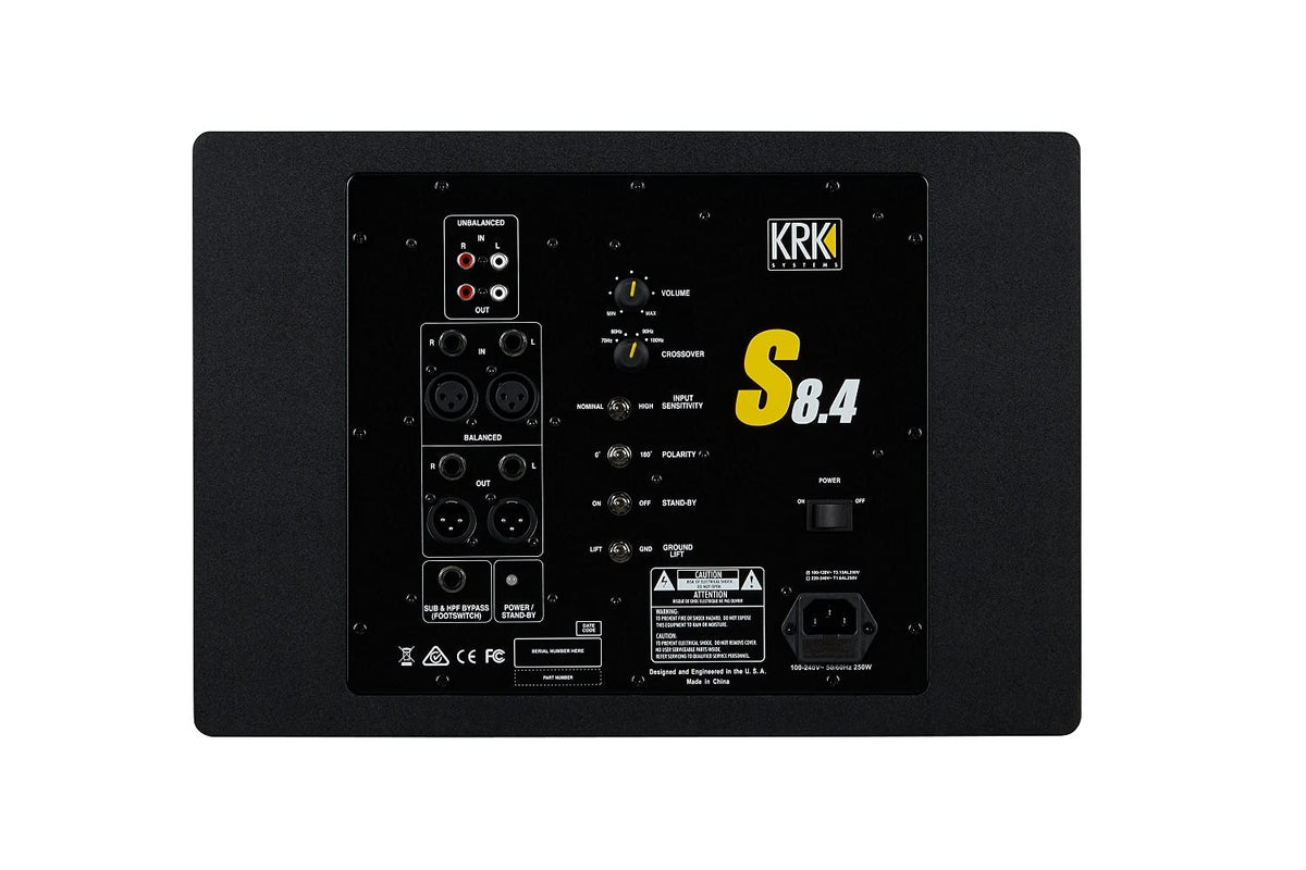 KRK S8.4 8" Powered Studio Subwoofer