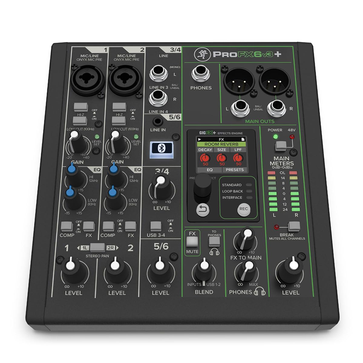 Mackie ProFX6v3+ 6-Channel Analog USB-C Mixer