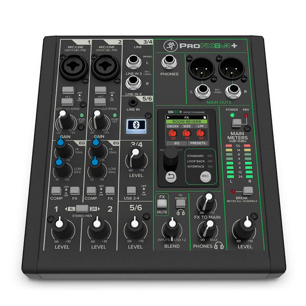 Mackie ProFX6v3+ 6-Channel Analog USB-C Mixer