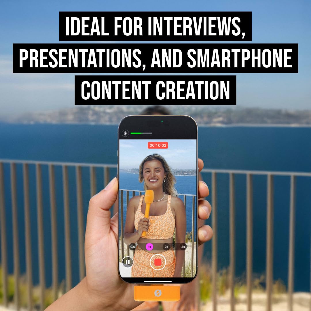 RØDE INTERVIEWMICROORA Interview Micro Handheld Adaptor, Orange