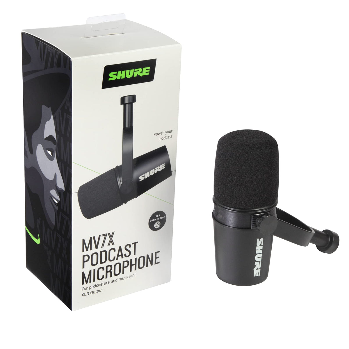Shure MV7X XLR Dynamic Podcast Microphone