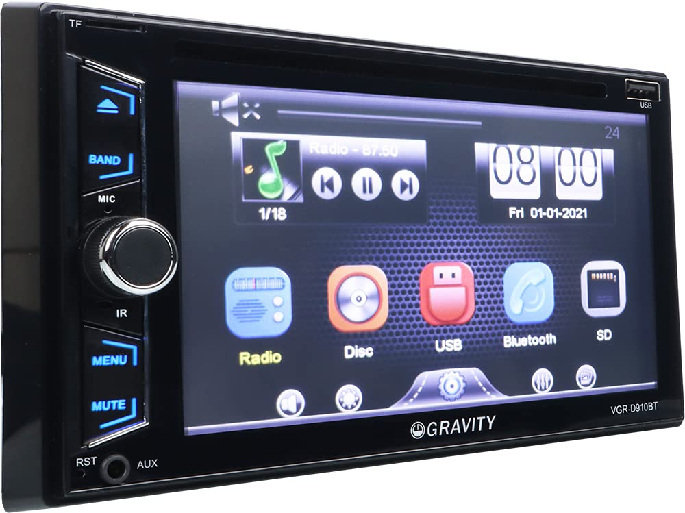 Gravity VGR-D910BT 6.2" Double DIN DVD Receiver