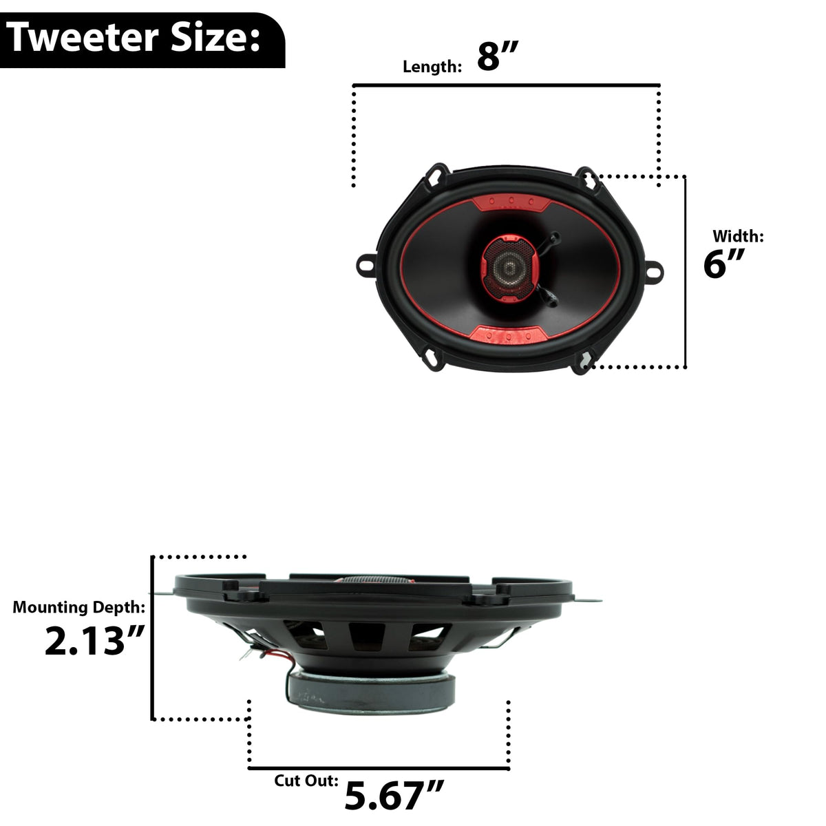 MB Quart XK2-168 5x7/6x8-Inch Coaxial Speakers