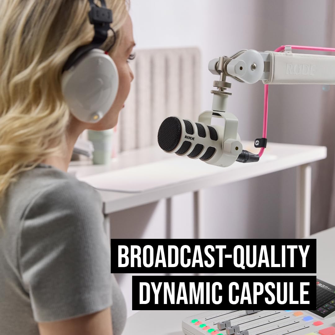 RØDE PODMICUSBW PodMic USB Dynamic Broadcast Microphone