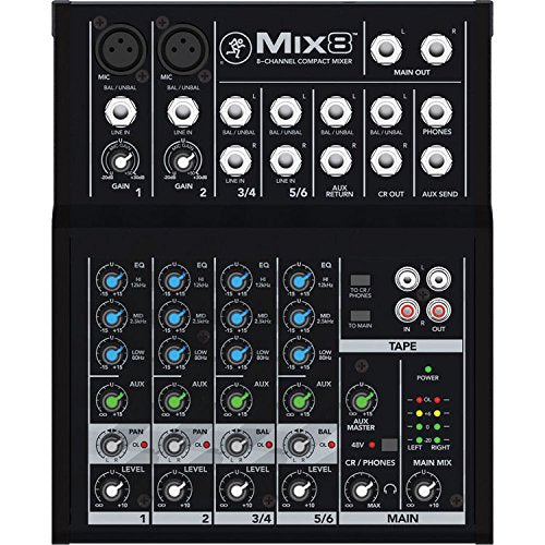 Mackie Mix8 8-Channel Compact Analog Mixer