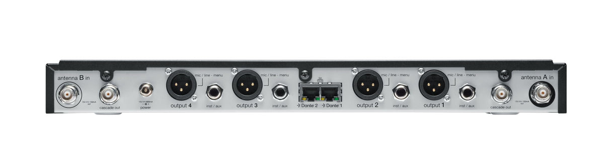 Shure SLXD4QDAN+=-G57 Quad Dante Wireless Receiver