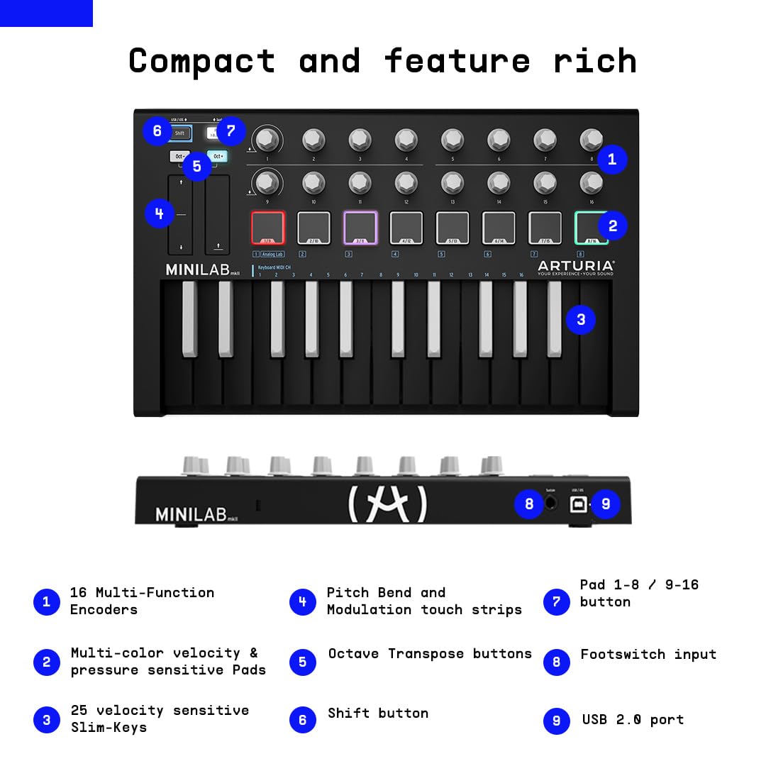 Arturia MINILAB MKII INVERTER MIDI Controller