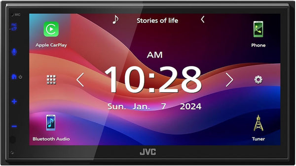 JVC KW-M695BW 6.8" Double DIN Receiver with Wireless CarPlay