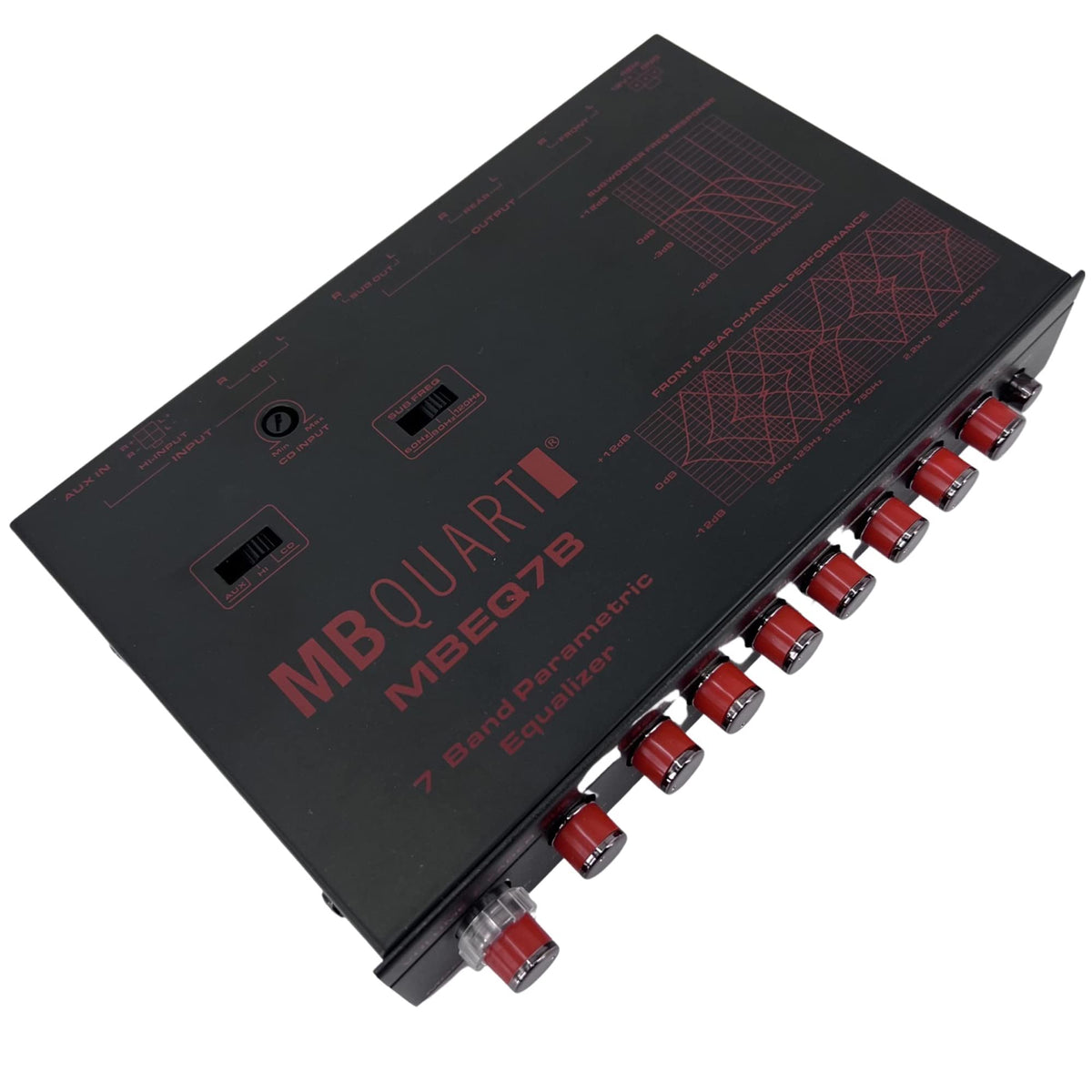 MB Quart MBEQ7B Half-DIN 7-Band Car Audio Equalizer