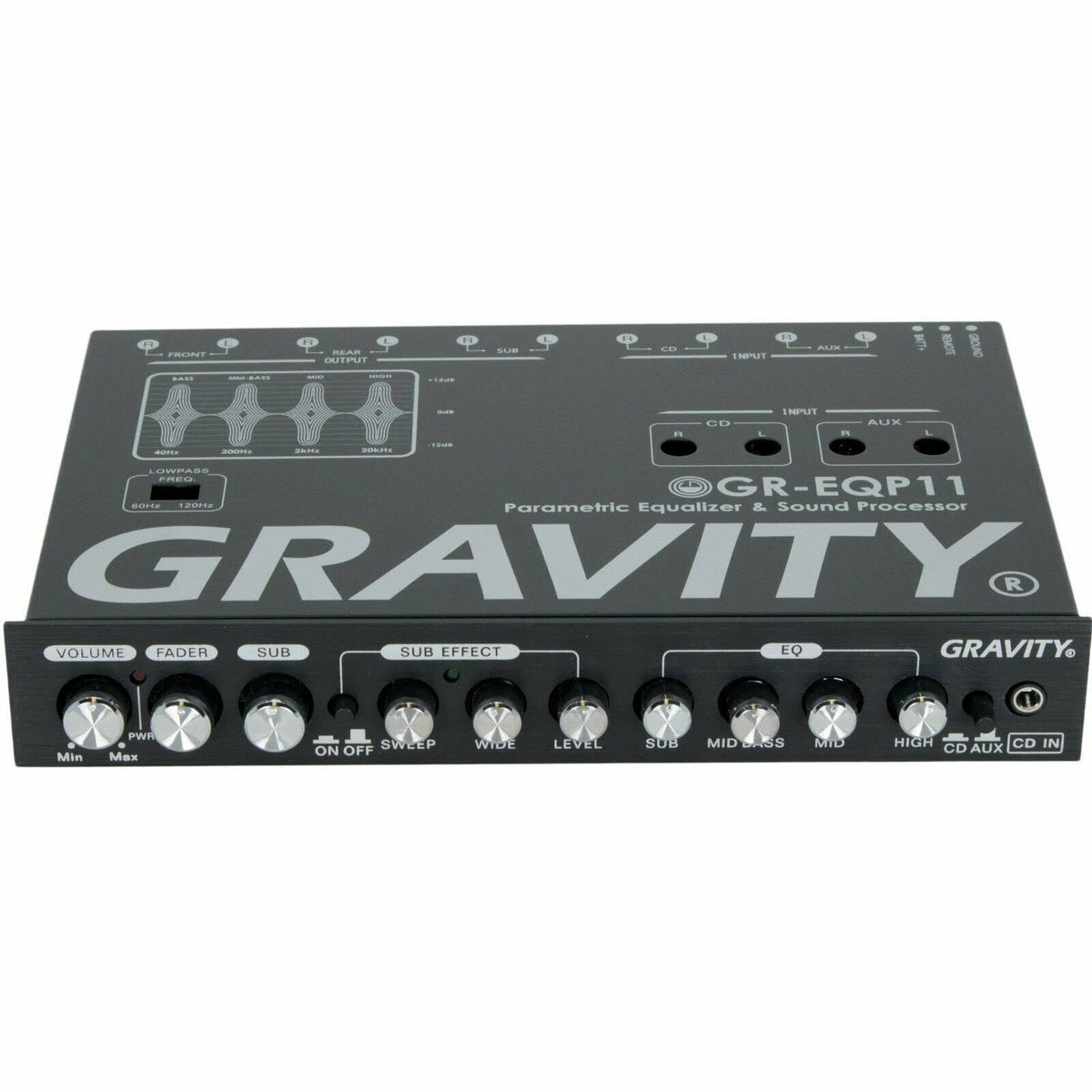 Gravity GR-EQP11 1/2-DIN 4-Band Car Parametric Equalizer