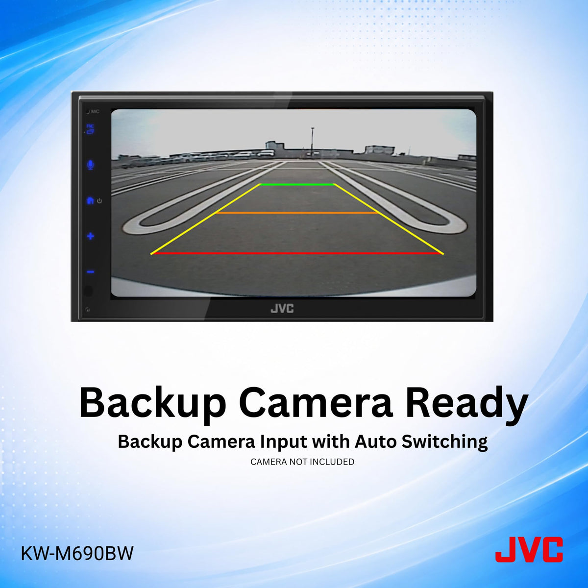 JVC KW-M690BW Double-DIN 6.8" Wireless CarPlay Receiver