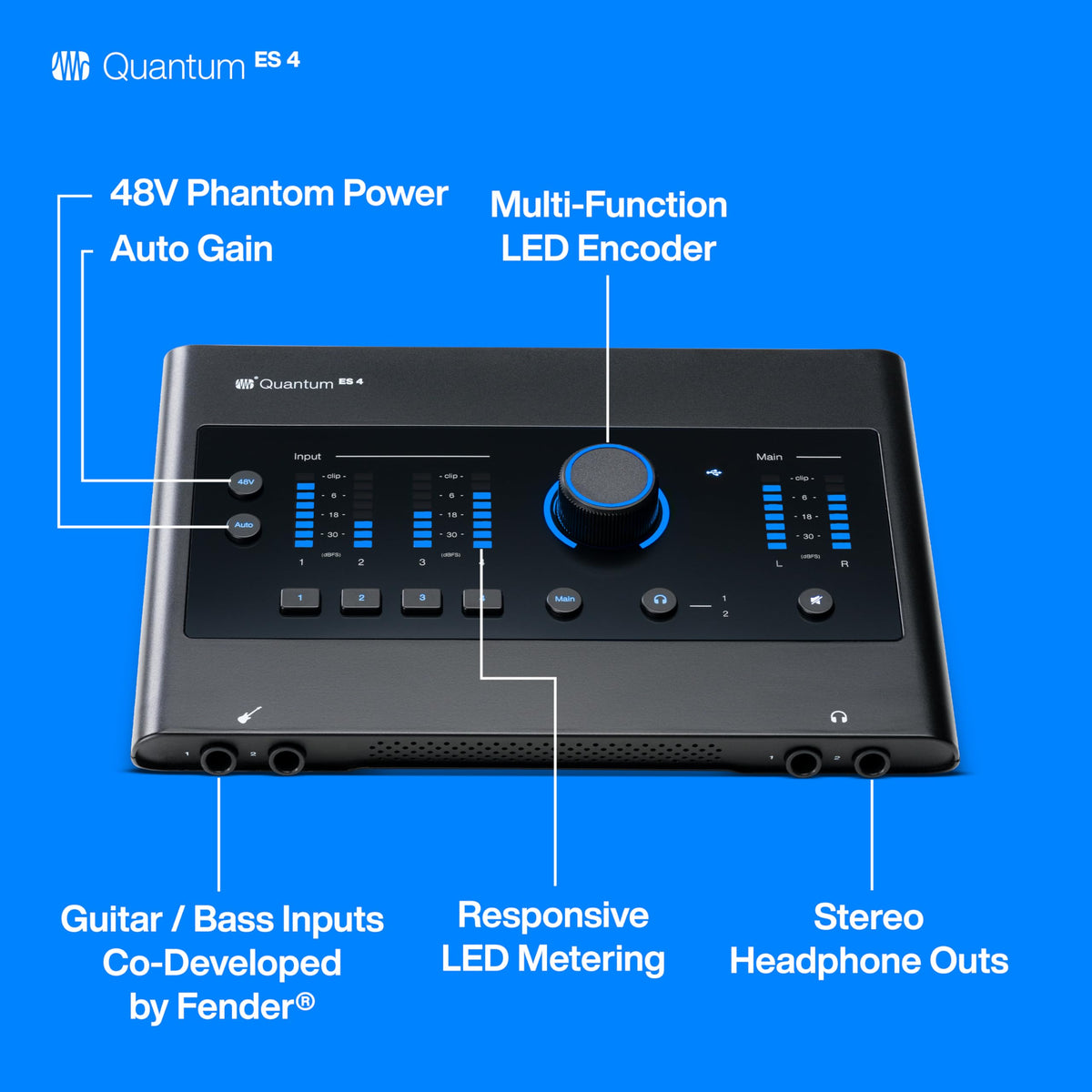 PreSonus QUANTUM-ES4 4x4 USB-C Audio Interface