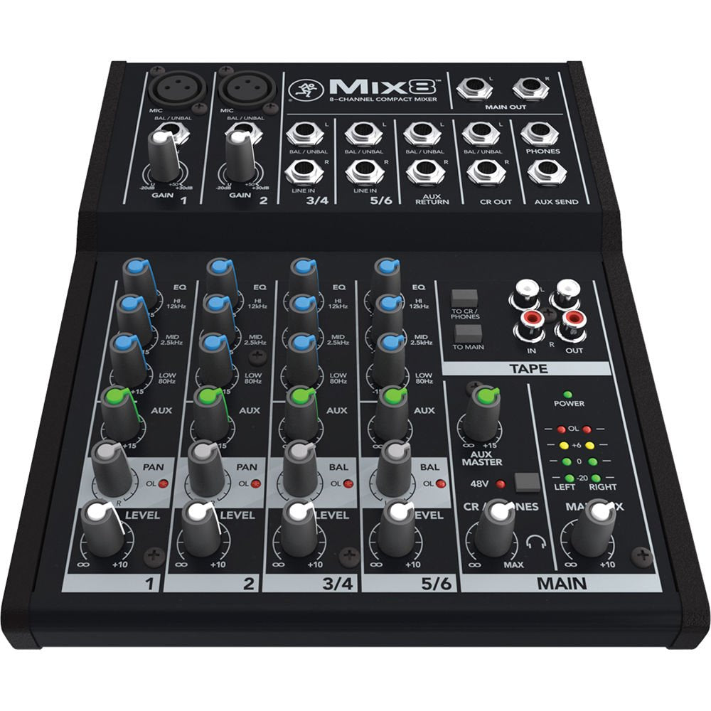 Mackie Mix8 8-Channel Compact Analog Mixer
