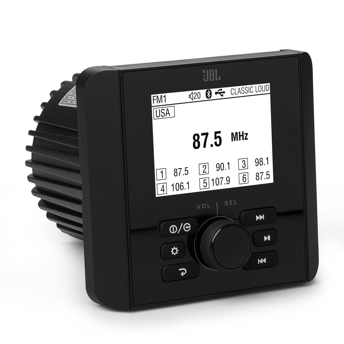 JBL JAM3000 Gauge-Mount Marine Media Receiver