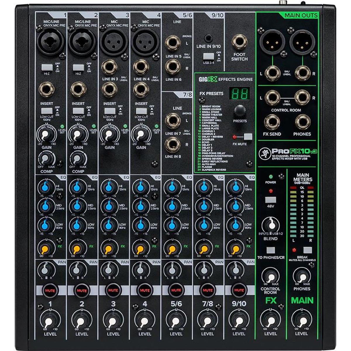 Mackie PROFX10V3 10-Channel Analog USB Mixer