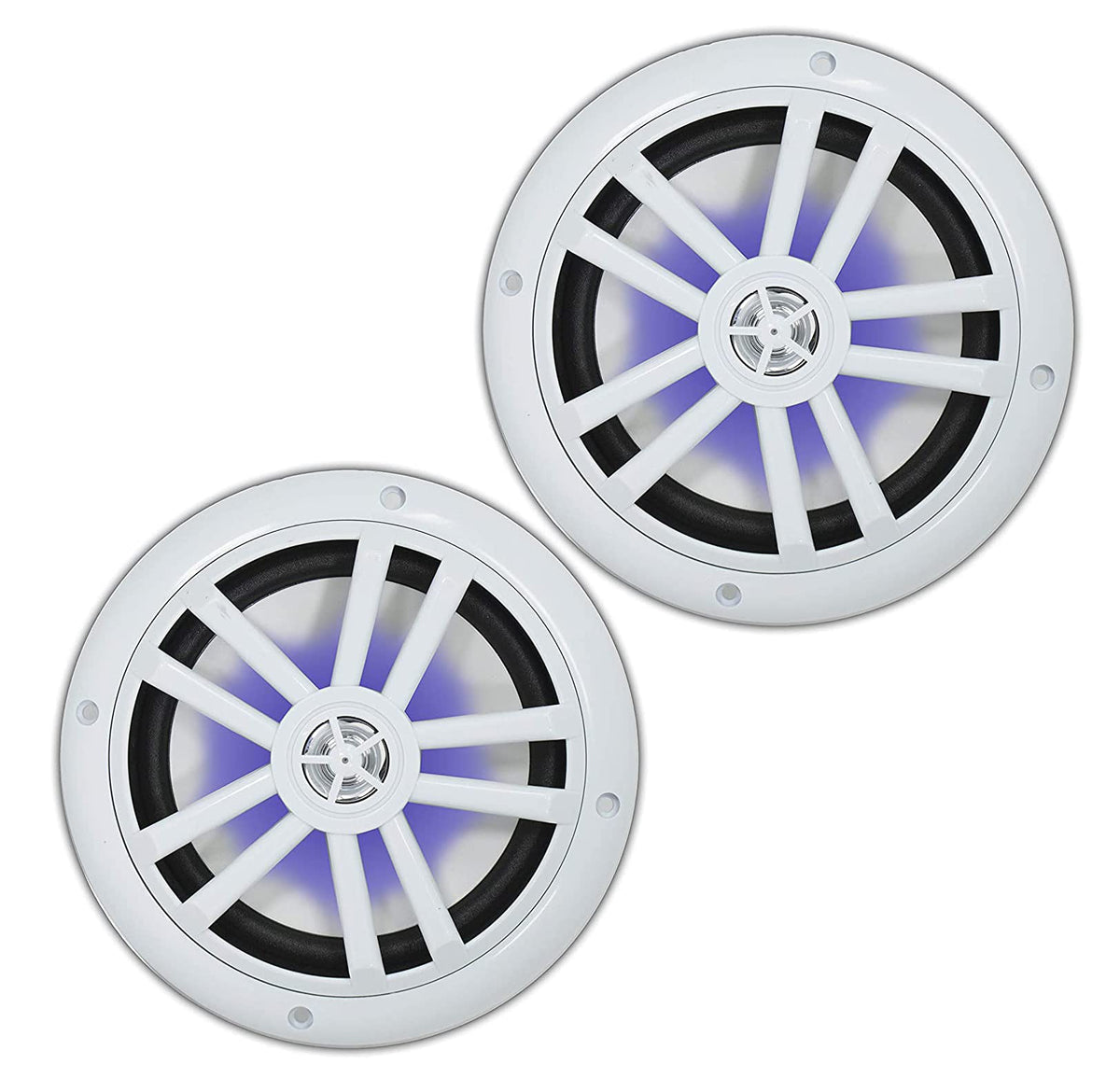 Gravity MG680-LW 6.5" 2-Way Marine Speakers with Blue LEDs
