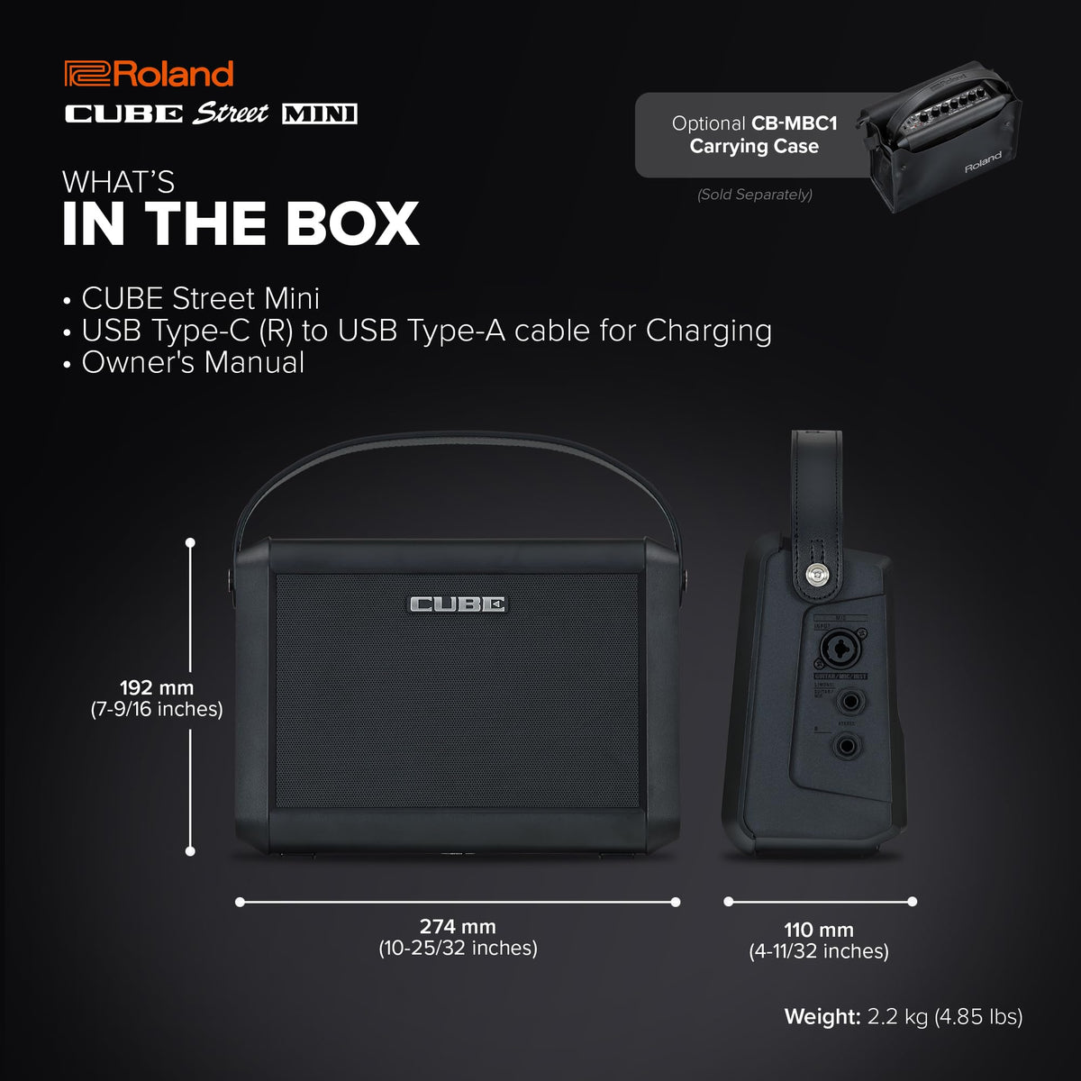 Roland CUBE-ST-MI CUBE Street Mini Multi-Instrument Amplifier