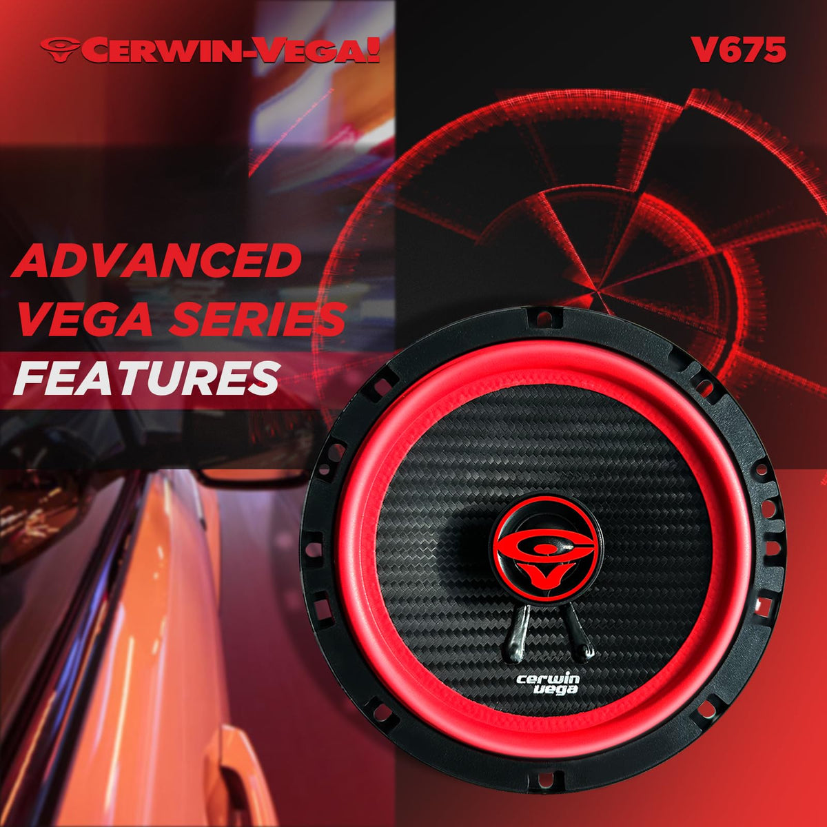 Cerwin-Vega V675 6.75" 2-Way Coaxial Speakers