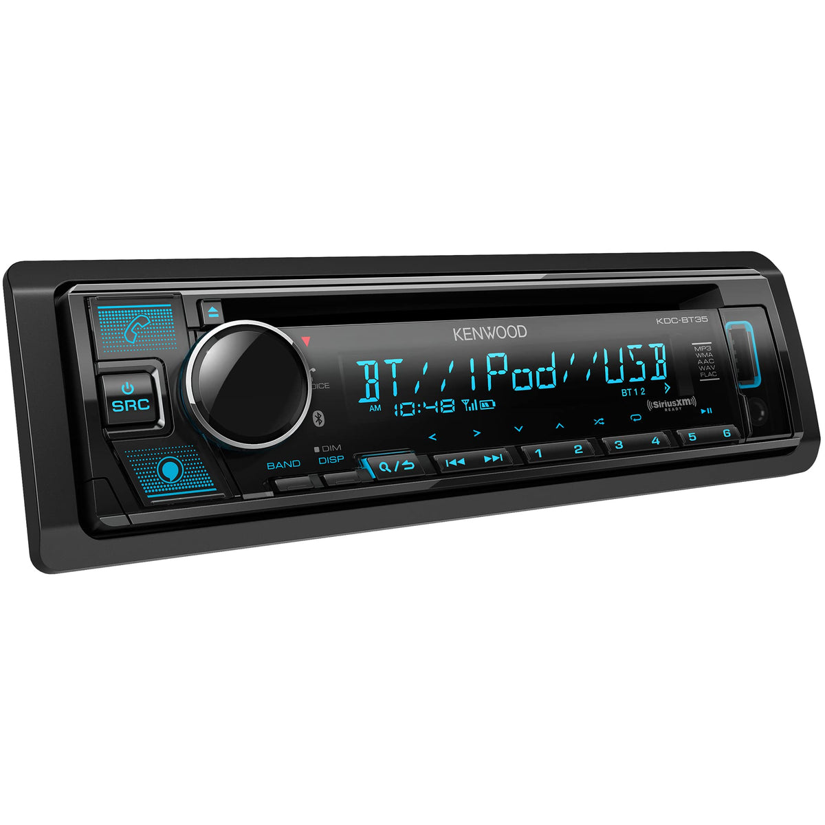 KENWOOD KDC-BT35 Single DIN CD Receiver with Bluetooth