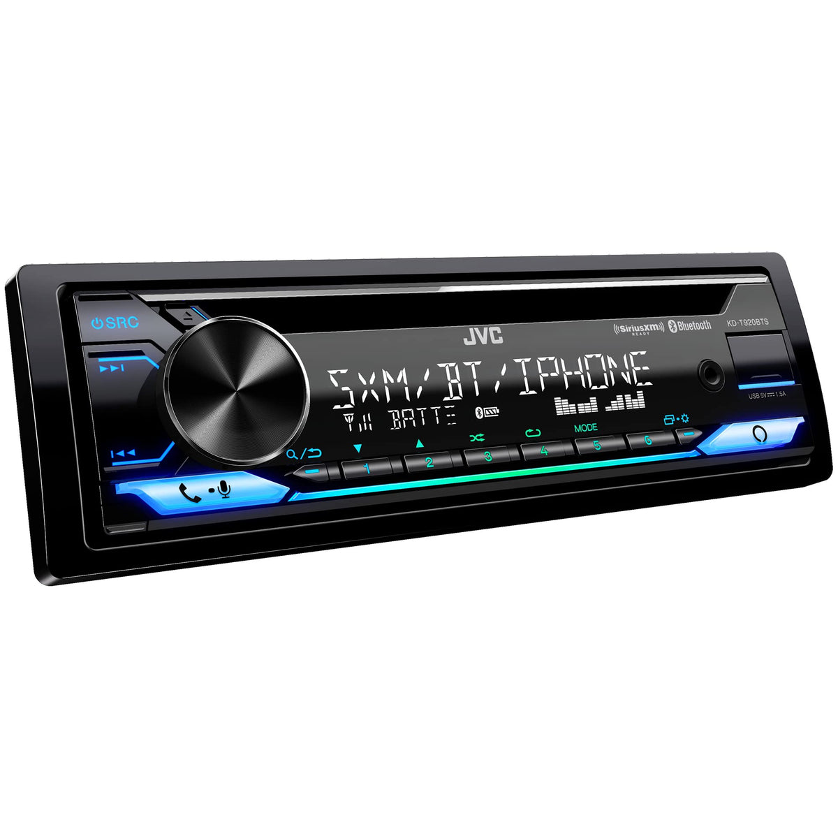 JVC KD-T920BTS Single DIN CD Receiver with Bluetooth