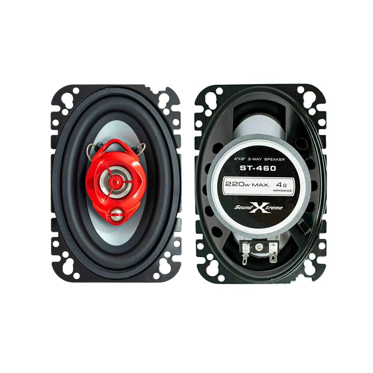 SoundXtreme ST-460 4x6" 3-Way Coaxial Car Speakers