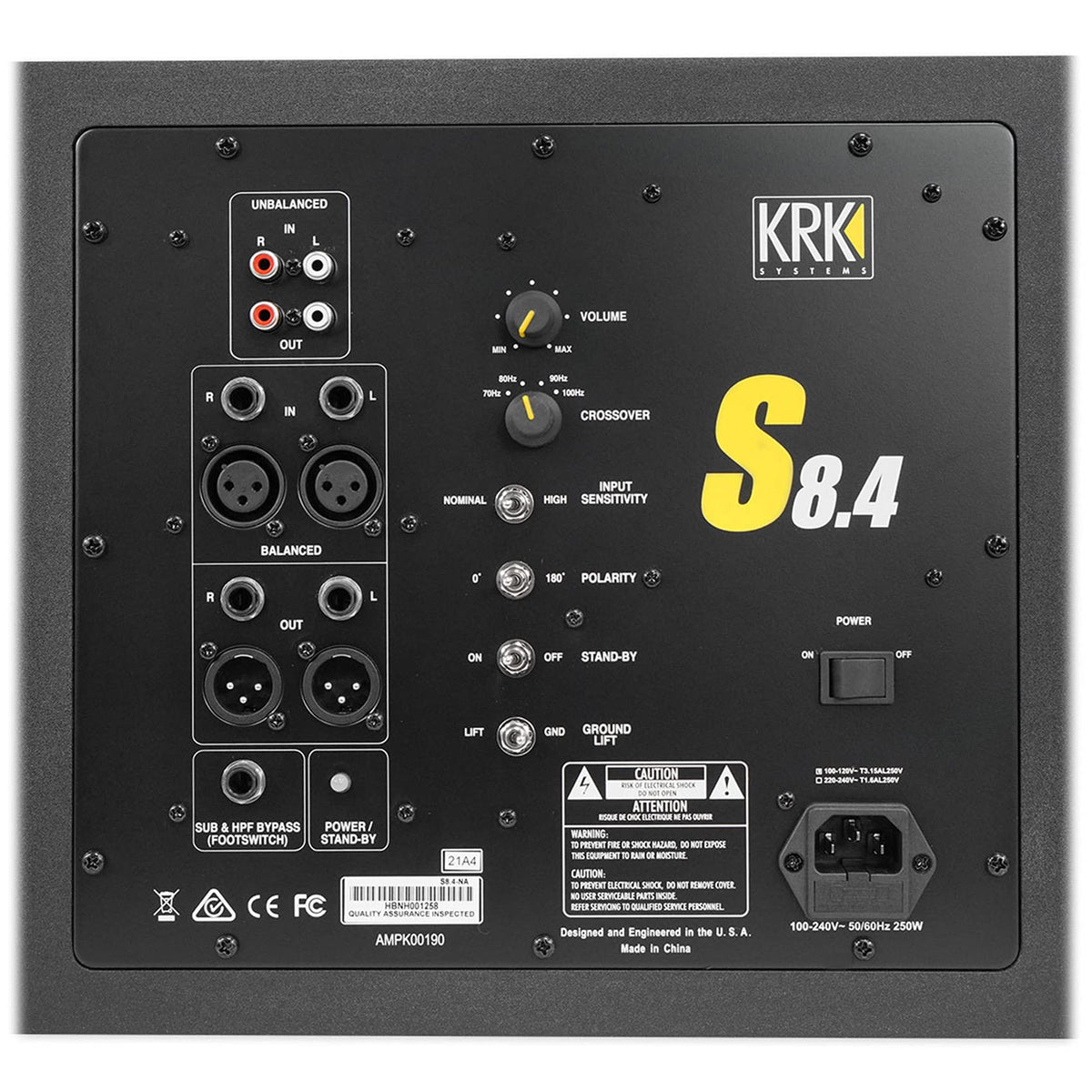 KRK S8.4 8" Powered Studio Subwoofer