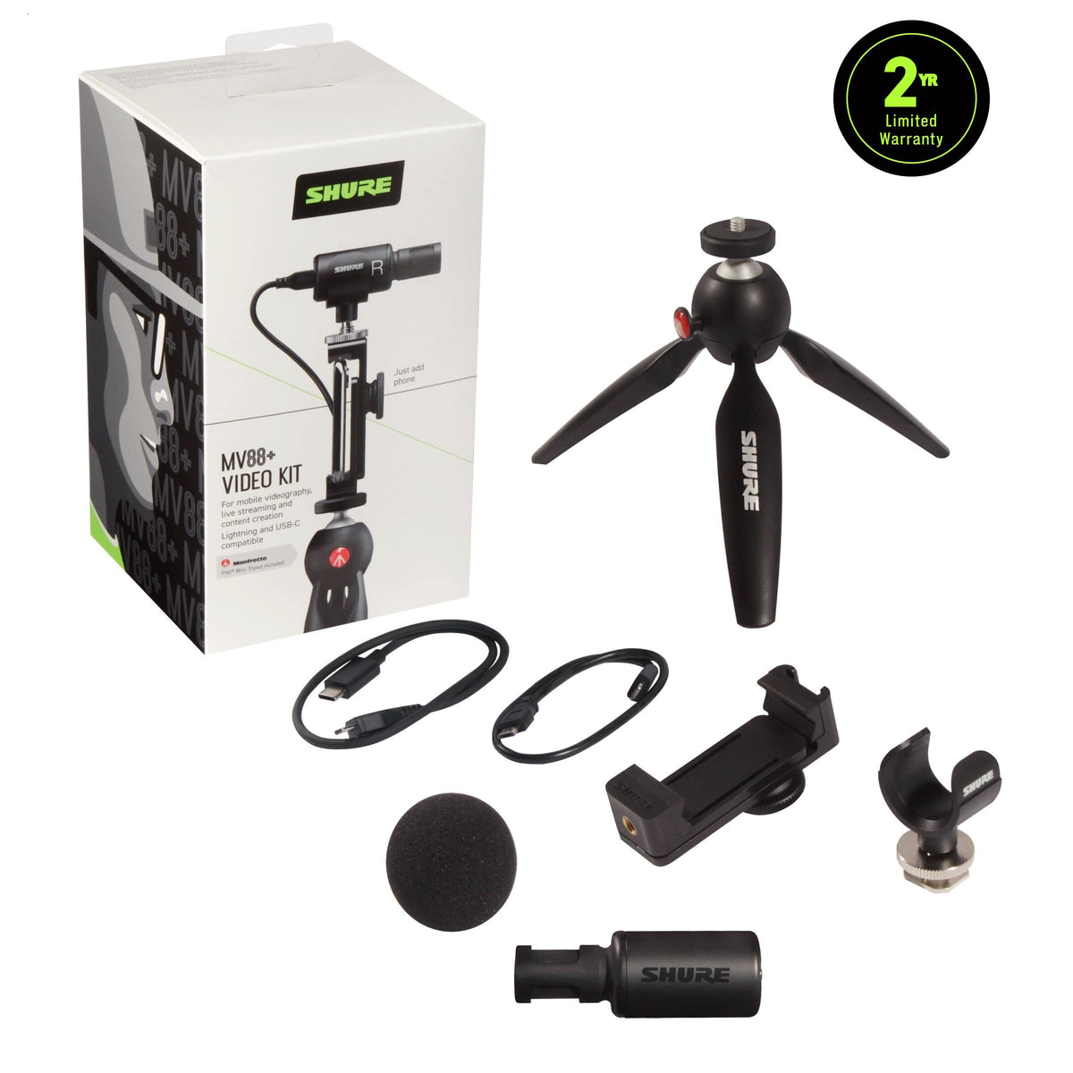 Shure MV88+DIG-VIDKIT Digital Stereo Microphone Video Kit