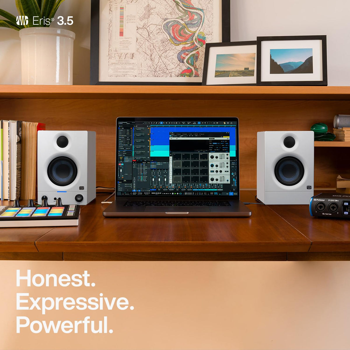 PreSonus ERIS-3.5-WH 3.5" Powered Studio Monitor Pair