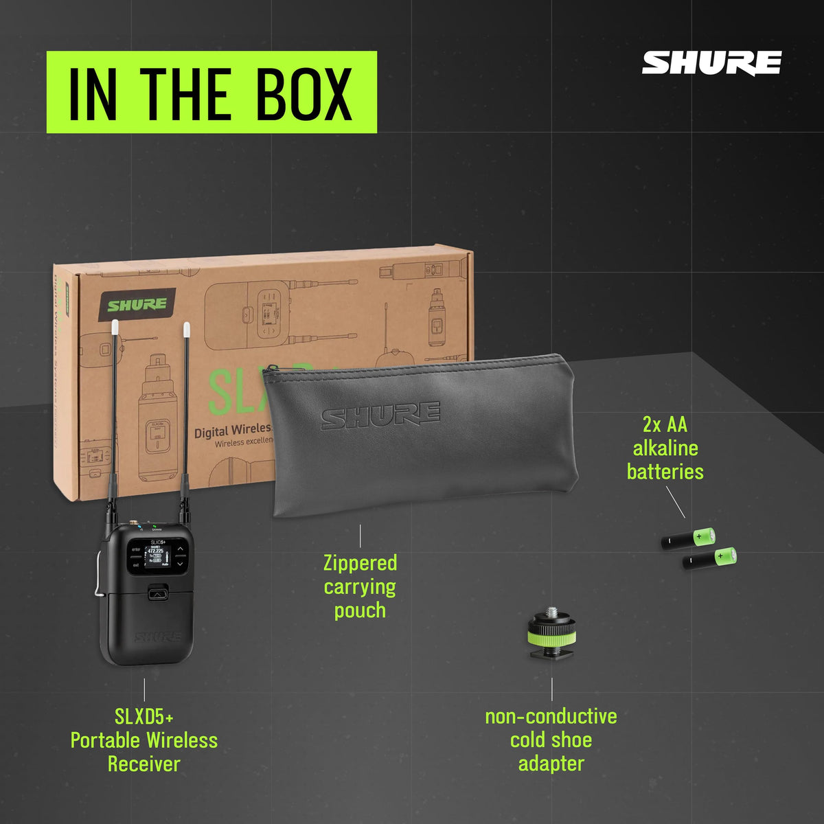 Shure SLXD5+ Portable Digital Wireless Receiver