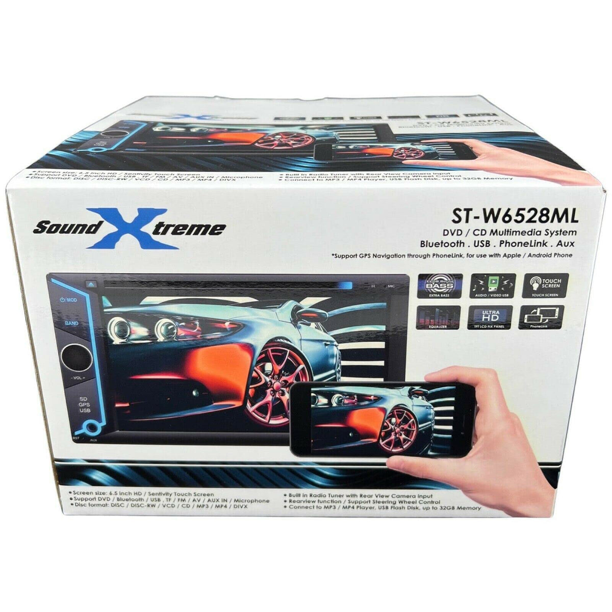 SoundXtreme ST-W6528ML Double DIN 6.2" Touchscreen Receiver