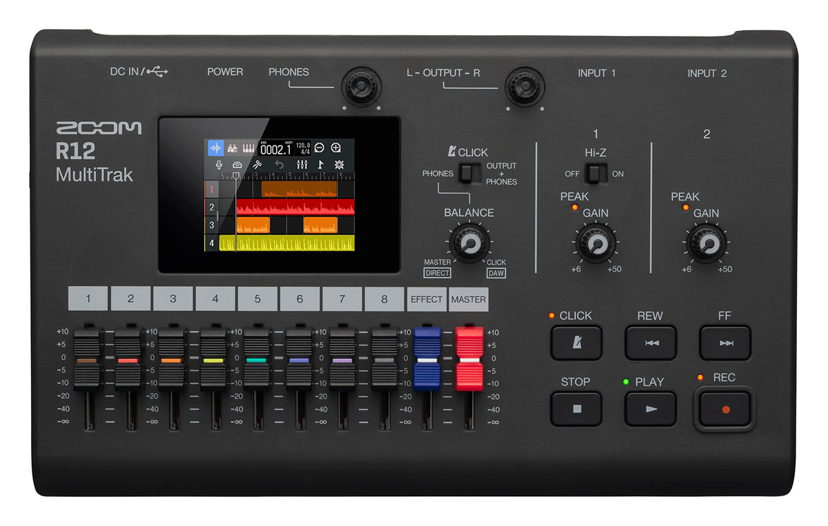 Zoom R12 MultiTrak 8-Track Portable Recorder