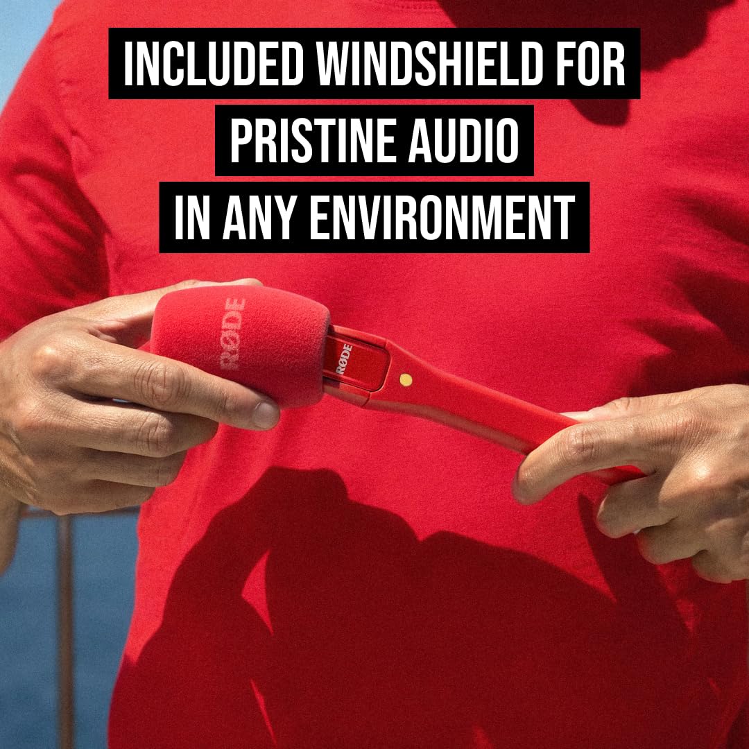 RØDE INTERVIEWMICRORED Red Handheld Adaptor for Wireless Micro