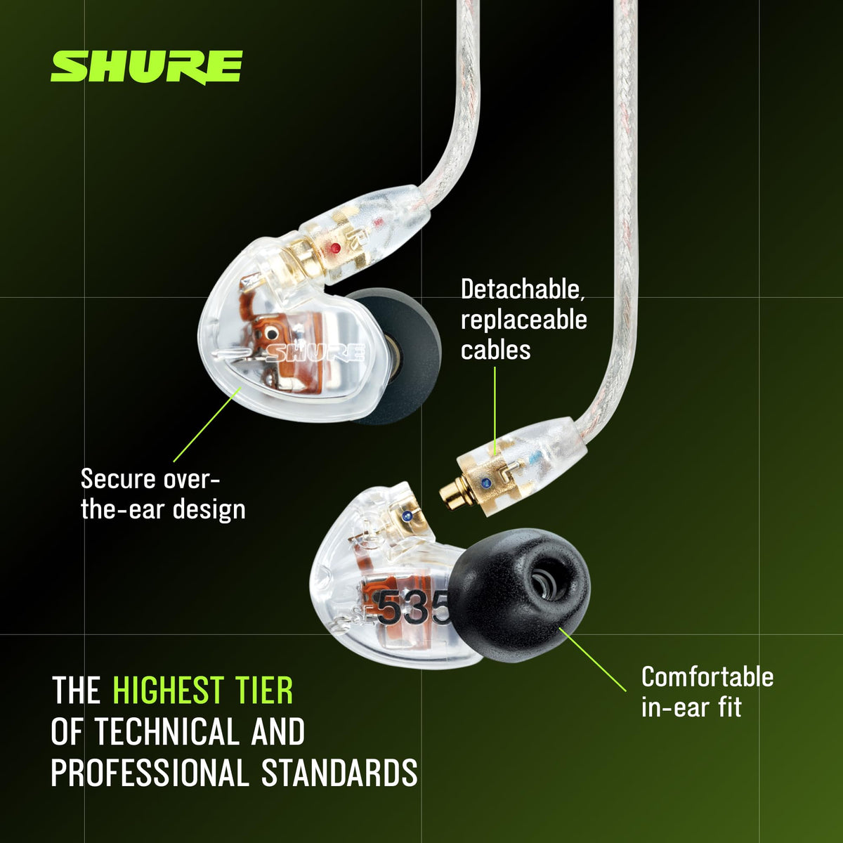 Shure SE535-CL Triple-Driver Sound Isolating Earphones