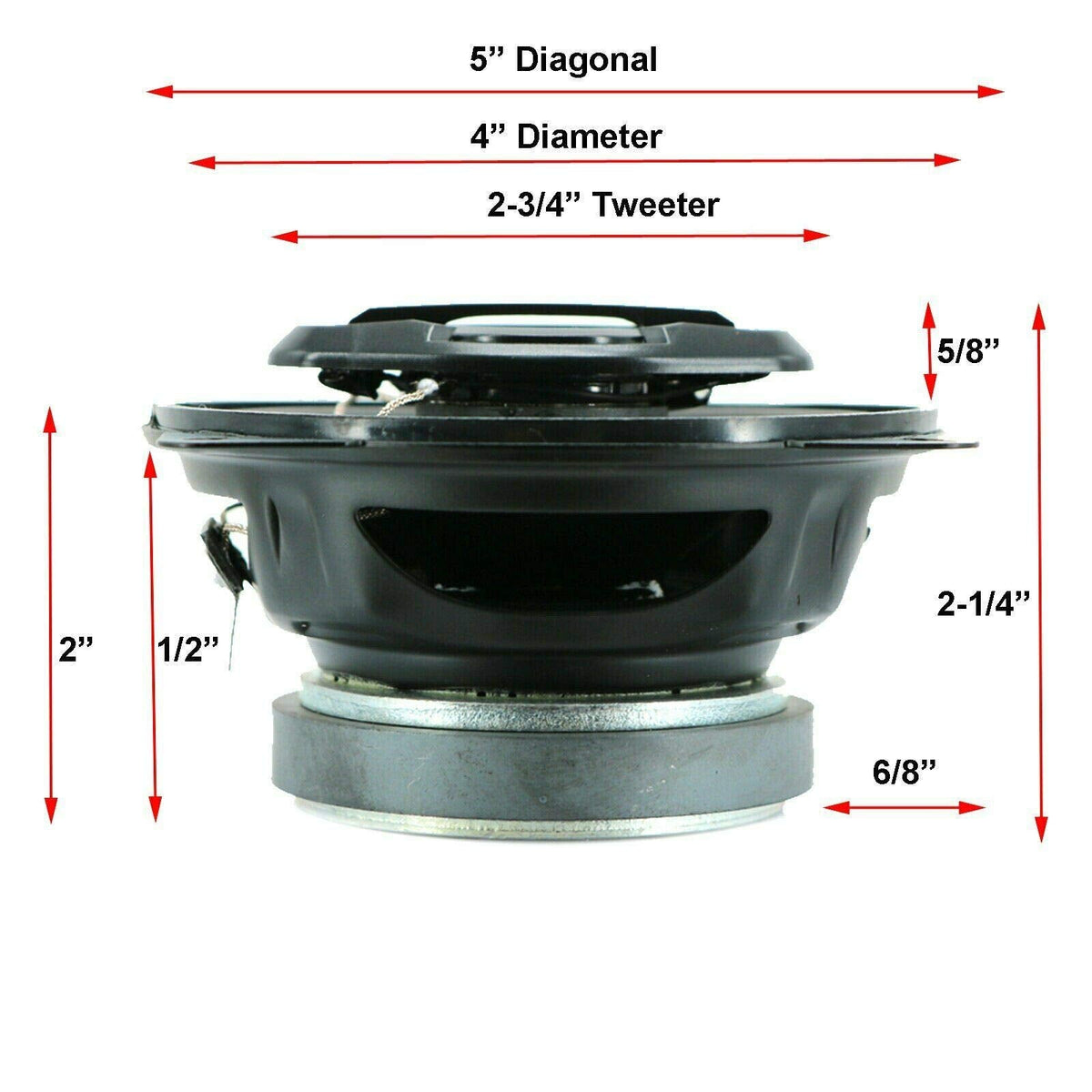 Gravity SGR404 4" 4-Way Coaxial Car Speakers