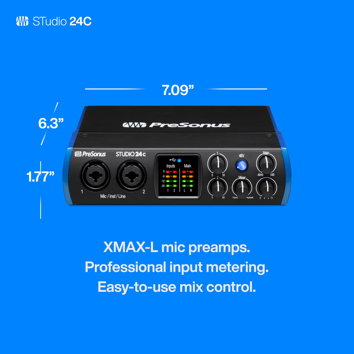 PreSonus Studio 24c 2x2 USB-C Audio Interface