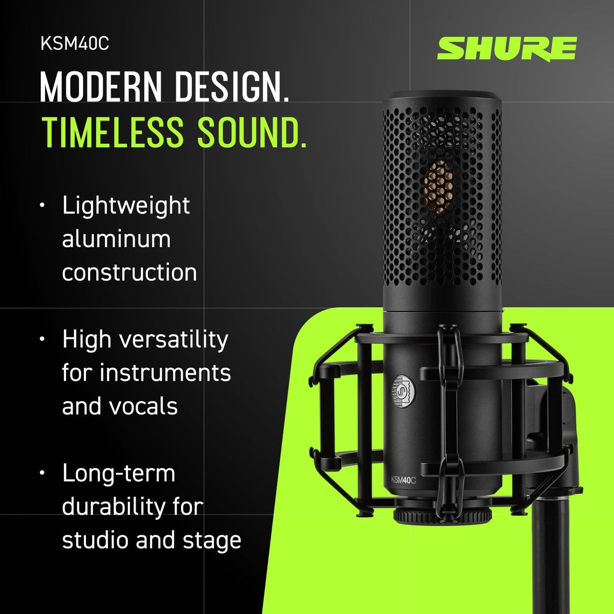 Shure KSM40C 1" Cardioid Condenser Microphone