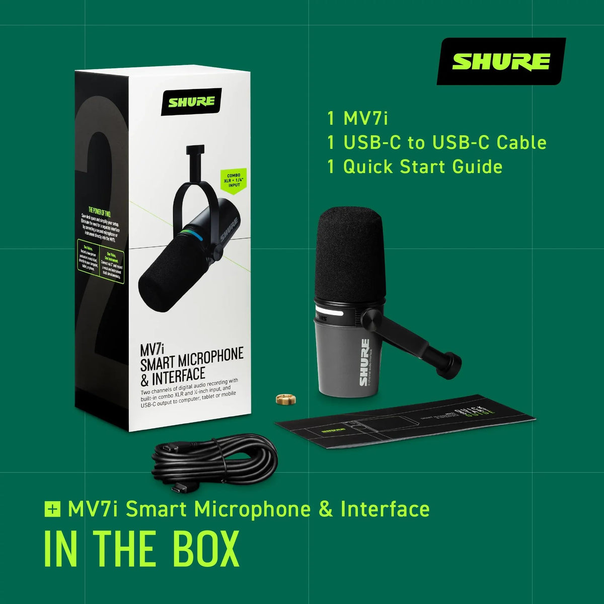 Shure MV7i Smart Microphone & Audio Interface