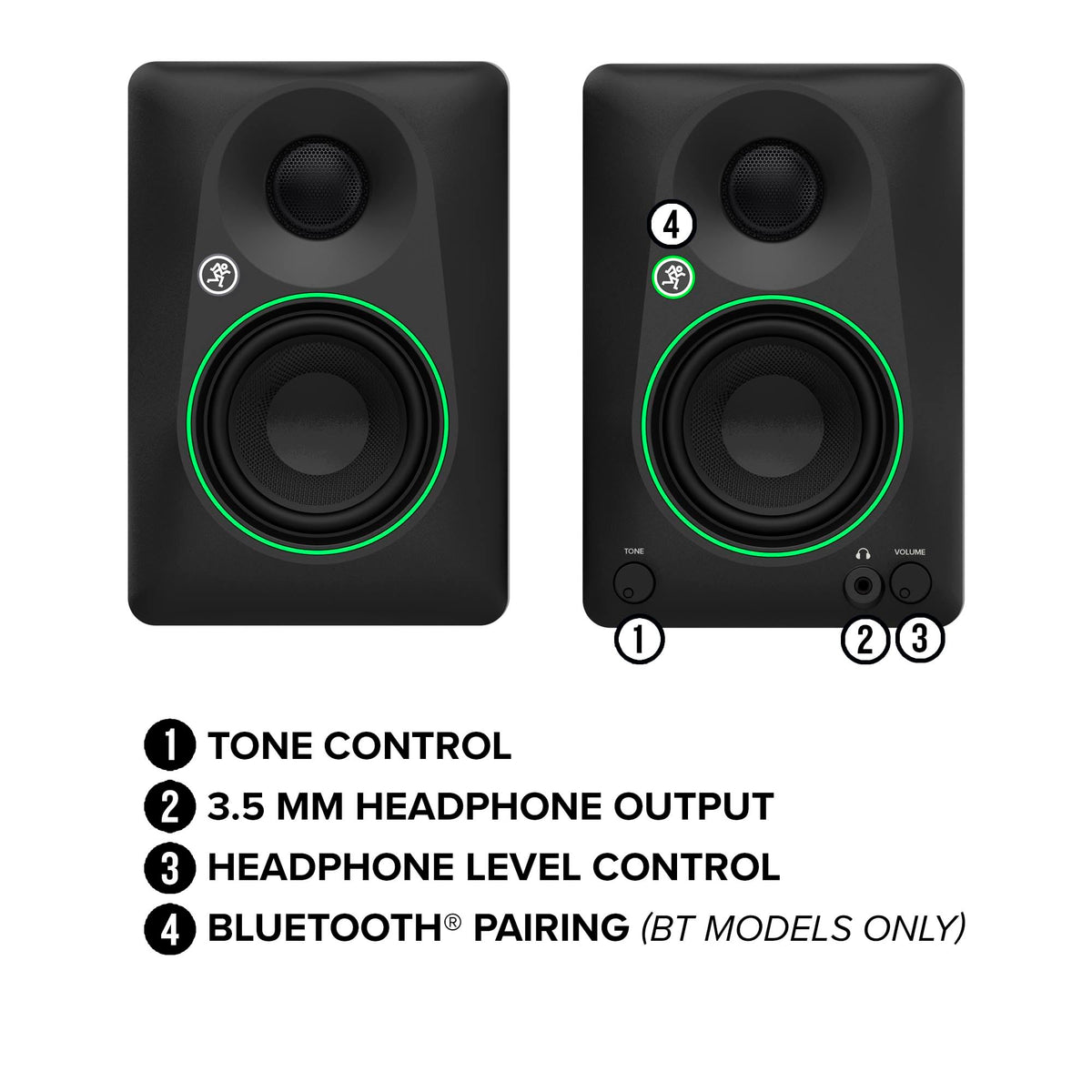 Mackie CR3.5BT 3.5" Bluetooth Powered Studio Monitors