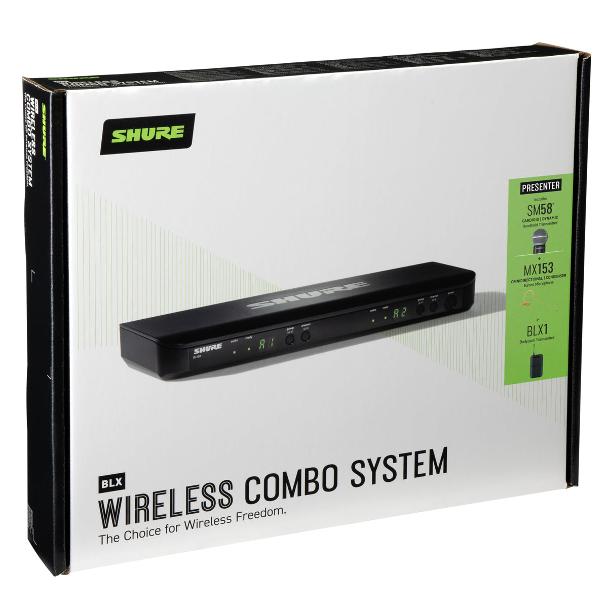 Shure BLX1288/MX153-H9 Dual-Channel Wireless Microphone System